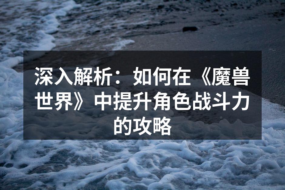 魔兽世界中的装备展示